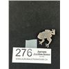 Image 1 : Sterling Silver Frog Brooch Unusually Design Marked Sterling