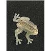 Image 2 : Sterling Silver Frog Brooch Unusually Design Marked Sterling