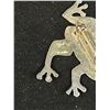 Image 3 : Sterling Silver Frog Brooch Unusually Design Marked Sterling