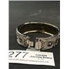 Image 3 : Vintage Hand Crafted Silver Bangle Hinged Original Patima