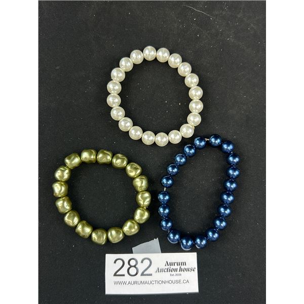 3 Pearls Stretch Bracelets