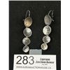 Image 1 : Hand Crafted Sterling Silver Pair of Earrings Vintage Original Patina
