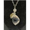 Image 2 : Vintage Silver w/ Lace Agate Stone Necklace