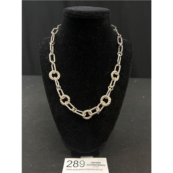 Silver Bisoux Terner Links Necklace