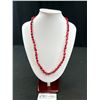 Image 1 : Dark Red Coral Beads Necklace