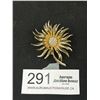 Image 1 : Vintage Marboux Flower Brooch w/ Rhinestones Marked Marboux