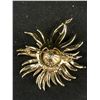 Image 3 : Vintage Marboux Flower Brooch w/ Rhinestones Marked Marboux