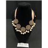 Image 1 : Ornate Vintage Rhinestones Necklaces w/ Pearls Tassels Unsigned