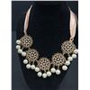 Image 2 : Ornate Vintage Rhinestones Necklaces w/ Pearls Tassels Unsigned