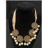 Image 3 : Ornate Vintage Rhinestones Necklaces w/ Pearls Tassels Unsigned