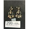 Image 1 : C.1950s Gold Plate Swallow Motif Earrings Very Lovely!