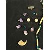Image 2 : Vintage Native Bead Necklace for Repair Amethyst Jade + Claw
