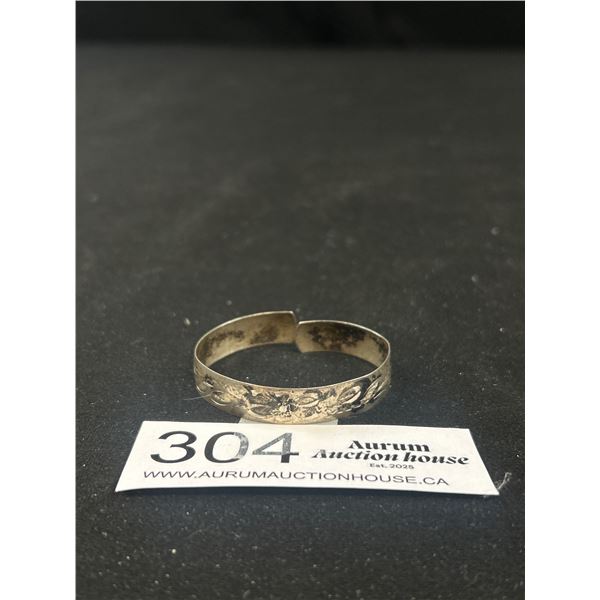 Antique Sterling Silver Signed Birks Childs Bangle