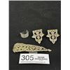 Image 1 : Fabulous! Antique Art Deco Rhinest Dress Clips