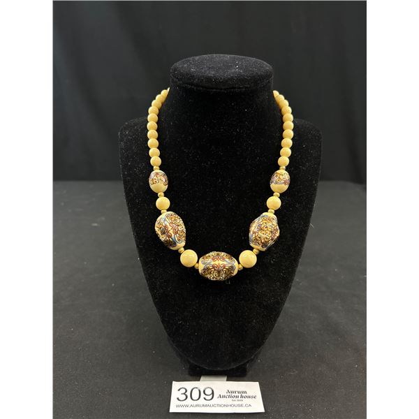 Unqiue Ornate Bead Necklace C. 1970