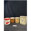 Image 1 : Lot of 4 Vintage Tobaco Tins, Old Chum, Club etc