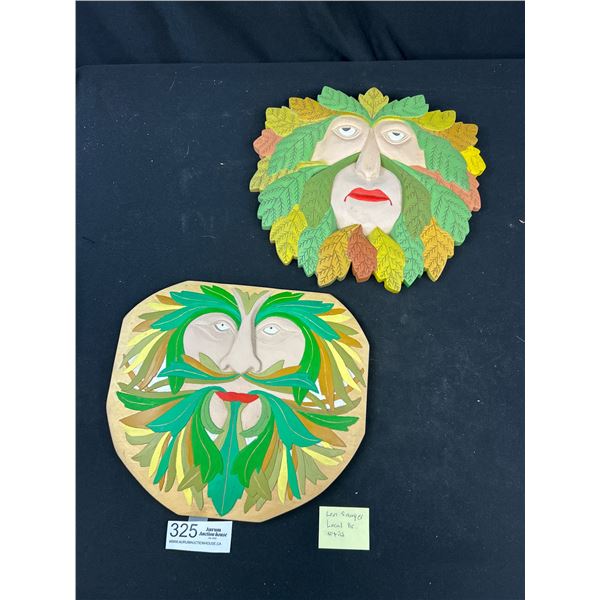2 Vintage Handcrafted Wood Plaques By local BC Artist Len Sawyer