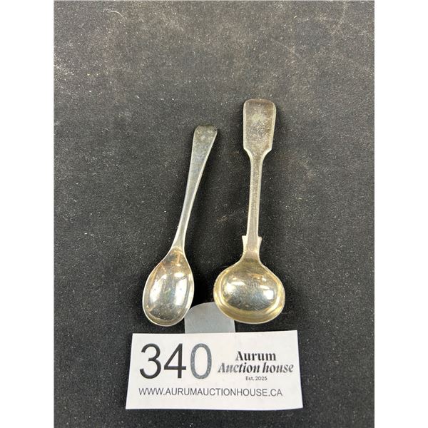 2 Vintage Sterling Silver Small Spoons