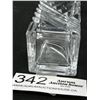Image 3 : Vintage Crystal 6" Tall Perfume Bottle w/ Sterling Silver Cap