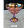 Image 2 : 2 Vintage Cranberry Glass Carnival Glass Dishes