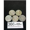 Image 2 : Lot of 5 US Silver and Clad Silver 50 Cent Coins
