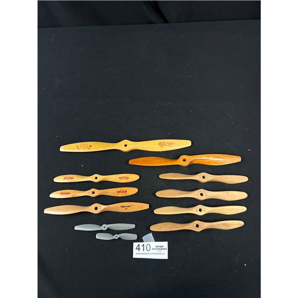 Vintage Model Plane Wooden Propellar Lot 11pcs