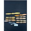 Image 4 : Vintage Model Plane Wooden Propellar Lot 11pcs