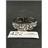 Image 1 : Vintage Silver Tone Hinged Bangle Bracelet