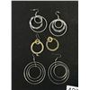 Image 3 : Lot of Silver Hoops + Dangle Earrings, All in Pairs