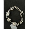 Image 3 : Silver Plated Links w/ Pearls Bracelet