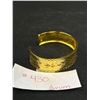 Image 2 : 18K Gold Plated Open Cuff Bangle, Engraved Design