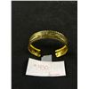 Image 3 : 18K Gold Plated Open Cuff Bangle, Engraved Design