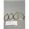 Image 3 : Many Pairs of Gold Plated Hoops and Dangle Earrings