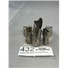 Image 1 : Unusual Hand Crafted Silver Open Cuff Bangle