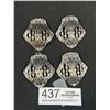 Image 1 : Antique Art Deco 1920s Silver Shoe Clips and Matching Dress Clips
