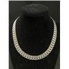 Image 2 : Antique Art Deco Machine Age Silver Necklace