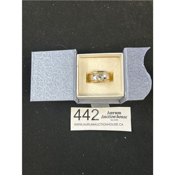 Vintage White + Yellow Gold Ring Quality!