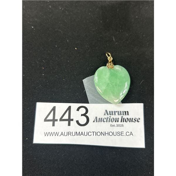 Genuine Jade Vintage Gold Pendant