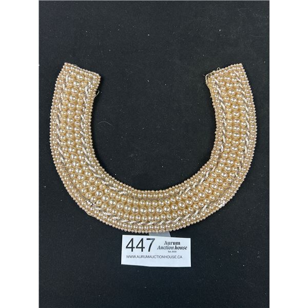 Antique Wide Pearl Collar Extravegant