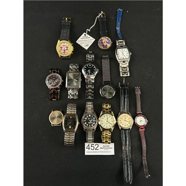 Watch Lot Anriya Elgin Momentum Ecosse Leathe Straps, Etc… Needs Batteries