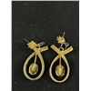 Image 4 : Vintage Gold Opal Earrings- Lovely!