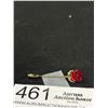 Image 2 : Vintage Gold Rose Stick Pin + Earrings Set