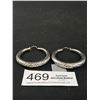Image 2 : An Exceptional Pair Over Very Large + Heavy Sterling Hoop Earrings 2.5"