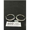 Image 3 : An Exceptional Pair Over Very Large + Heavy Sterling Hoop Earrings 2.5"