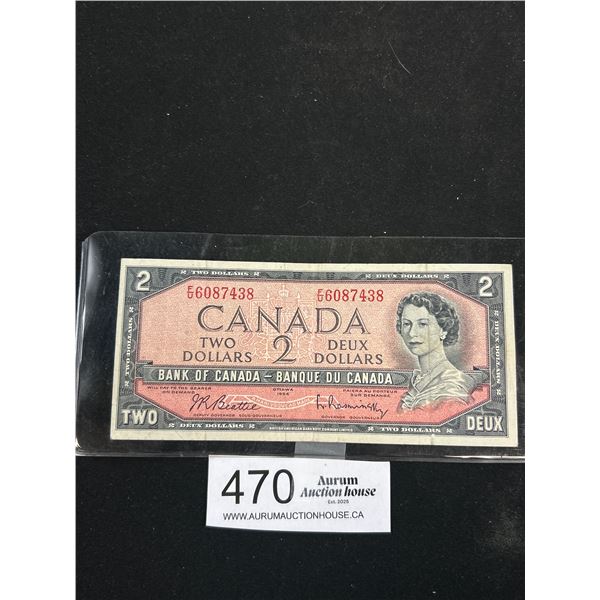 1954 Canadian $2 Banknote