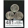 Image 1 : 3 Old U.S. Half Dollar Coins
