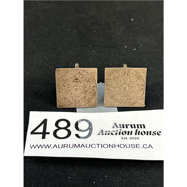 Nice Heavy Pair of Sterling Silver Cufflinks