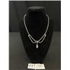 Image 1 : 1940s Rhinestone Teardrop Necklace in Good Condition