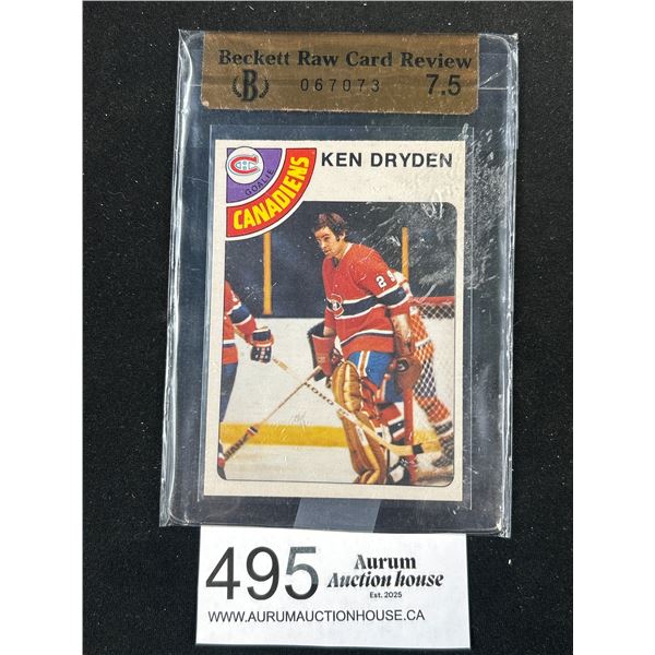 Beckett Rock Hard Review 7.5 Graded 1978 Ken Driden Hockey Card