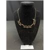 Image 1 : Vintage Ruby Red Rhinestones Filigree Design Necklace